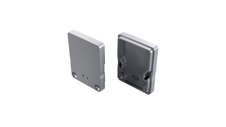 LUMINES End cap LUMINES SILEDA+TALL silver lacquered 2w1