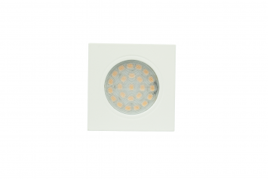 Recessed square furniture luminaire, 1.8 W, white