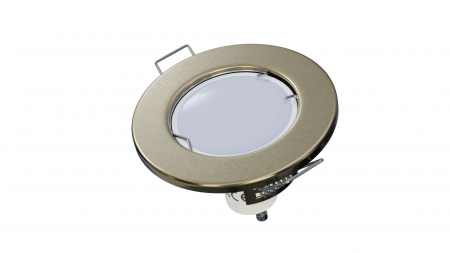 Ceiling lighting point fitting SARA round Fixted brass