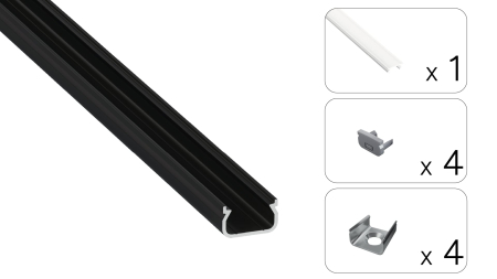 TEKKNI IKKE Set, black, frozen, 3 m