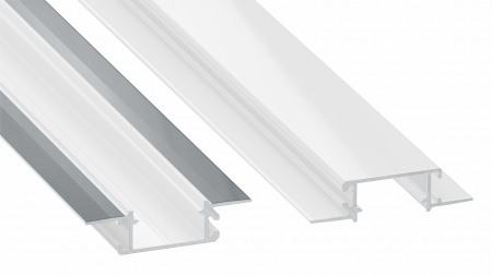 Lumines profile type ZATI lacquered white, without perforation 2,02 m