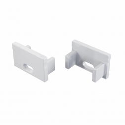 LUMINES ALU end cap FMN white with a hole