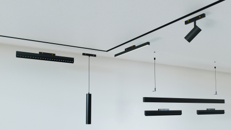 LUMINES GENESIS Magnetic light suspended TUBE 15 W 4000 K black