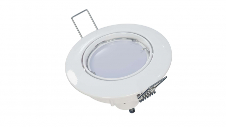 Ceiling lighting point fitting OPRA cast round adjustable white