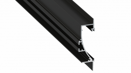 Lumines profile type TIANO lacquered black, 2,02 m