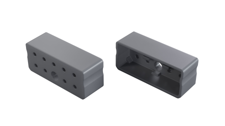 PLASTIC end cap CAPO for profile DUAL, gray