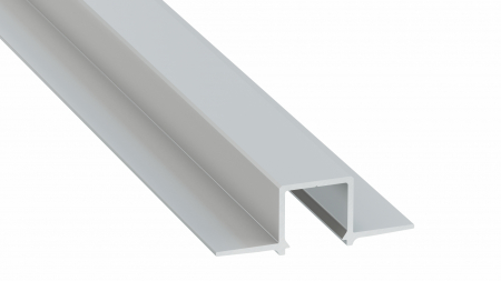 Profile LUMINES type GAUDI silver anodized without perforation 3 m