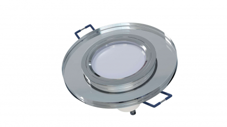 Ceiling lighting point fitting ROVO glass round white - transparent