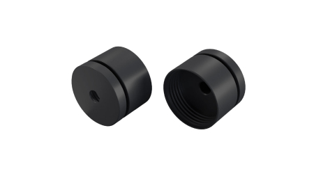 LUMINES SFERO ALU end caps MS2 anodized black with hole set