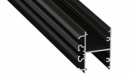 Lumines profile type DOPIO lacquered black, 1 m
