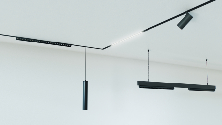 LUMINES GENESIS Magnetic light suspended TUBE 15 W 4000 K black