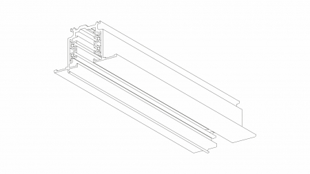 3-phase recessed-mounted track XTSF 4200-2 black 2m