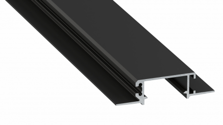 Lumines profile type ZATI lacquered black, full without perforation 3 m