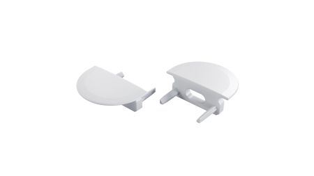 LUMINES End cap IVO white with a hole