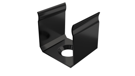 MET mounting clip for LUMINES Y profile, black lacquered