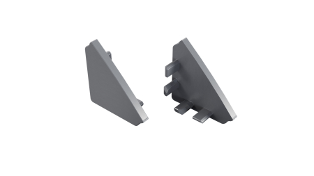 LUMINES ALU End cap AGO silver anodized