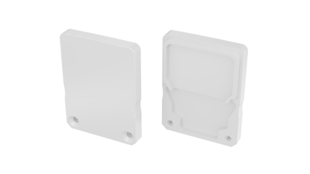 LUMINES ALU End cap  SILEDA+Tall white lacquered