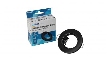 Ceiling lighting point fitting SARA round Fixted black