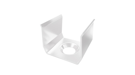 MET mounting clip for LUMINES axel profile, white lacquered