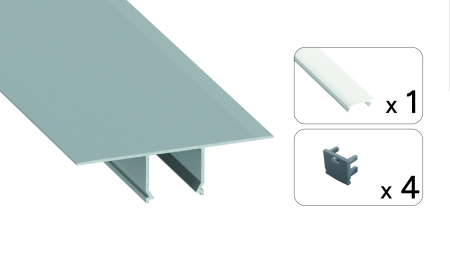 TEKKNI SET SKAVE silver, milky cover 2,02 m