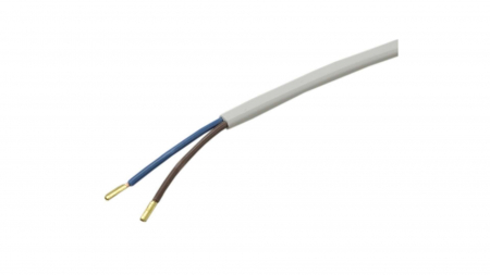 Cable 2x0.75mm 230V 1.8m, white + plug
