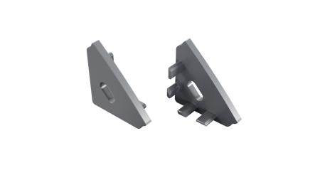 LUMINES ALU End cap AGO silver anodized with a hole