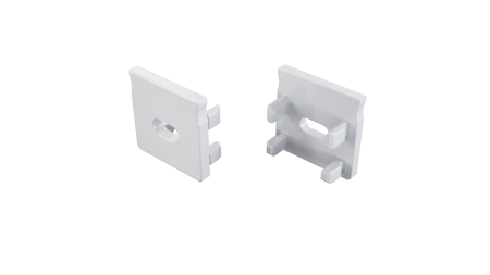 LUMINES ALU End cap LUMINES FLEXA white with hole