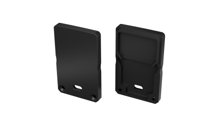 LUMINES ALU End cap  DILEDA+Tall black lacquered with a hole