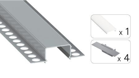 TEKKNI HORST Set, silver, frozen cover, 3 m