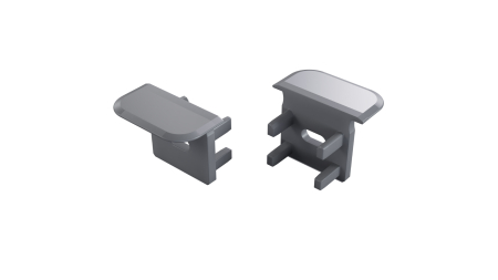 LUMINES End cap LUMINES inFLEXA gray with hole