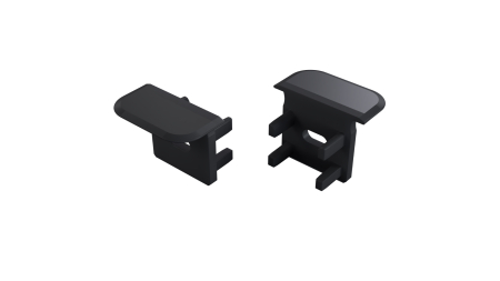 LUMINES End cap LUMINES inFLEXA black with hole