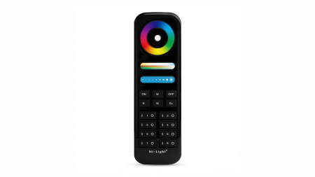 Radio LED remote control - 8 ZONE - RGB+CCT (RGBWW) BLACK