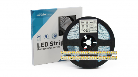 LED Strip PRO 3Y 24V 1000 LED 2835 SMD ONE LED CUT 10W 2700K