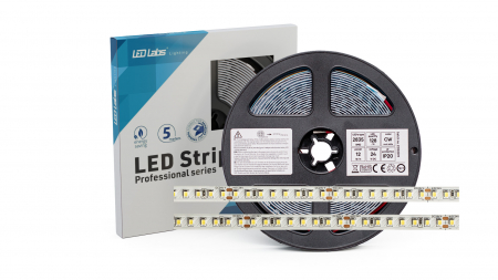 LED Strip PRO 3Y 24V 640 LED 2835 SMD 12W, Cold white 130lm/W