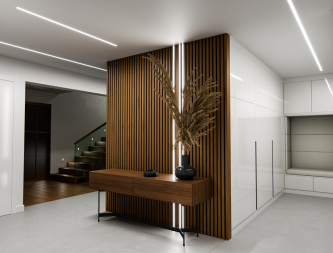 Lumines profile type ZATI lacquered white, without perforation 2,02 m