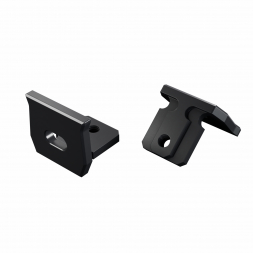 LUMINES ALU End cap axel black anodized with a hole