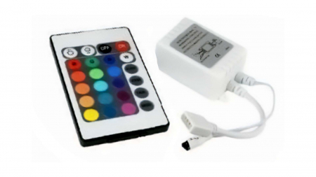 RGB controller for LED strips 3x2A 12V + IR remote control white