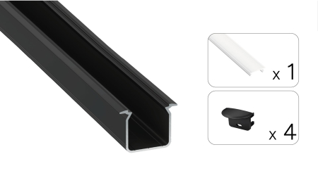 TEKKNI SKAGEN Set, black, frozen, 3 m