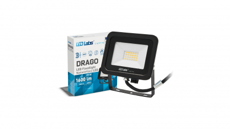 LED Floodligh DRAGO 3Y 20W Neutral white SMD IP65 SLIM, black