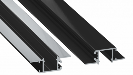 Lumines profile type MONO lacquered black without perforation 2,02 m
