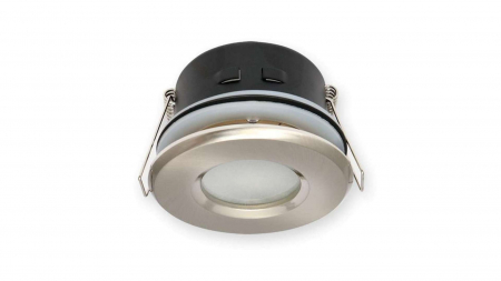 Light fixture with increased water resistance round satyna, cast