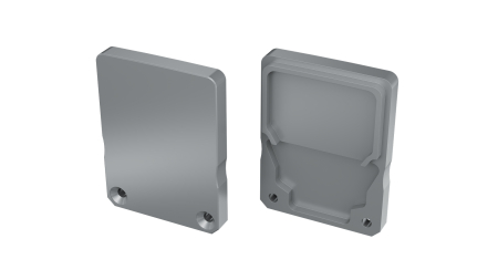 LUMINES ALU End cap  SILEDA+Tall silver lacquered