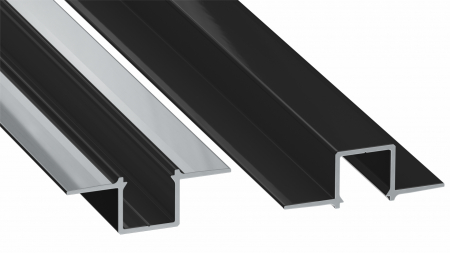 Profile LUMINES type GAUDI black lacquered without perforation 2,02 m
