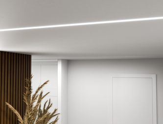 Lumines profile type ZATI lacquered white, without perforation 2,02 m
