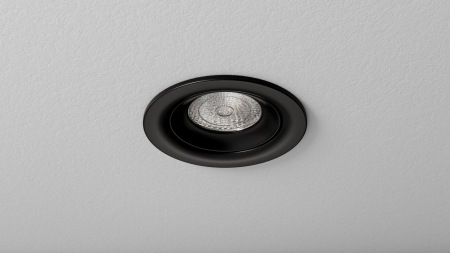 Ceiling lighting point fitting RICO cast round adjustable matt black