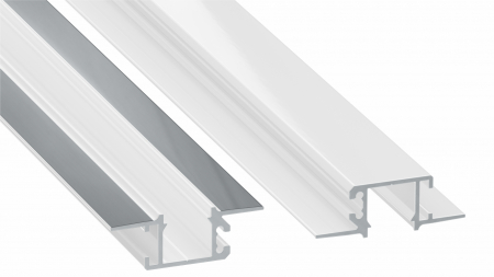 Lumines profile type MONO lacquered white without perforation 2,02m