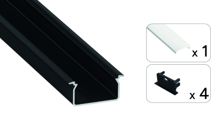 TEKKNI SET SKAST black, milky cover 3 m