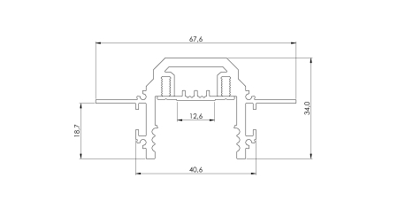 Lumines profile type DURO silver anodes, 3 m
