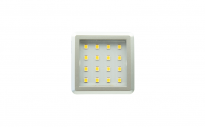 Surface-mounted square furniture luminaire, aluminium, 1.5 W, neutral-white
