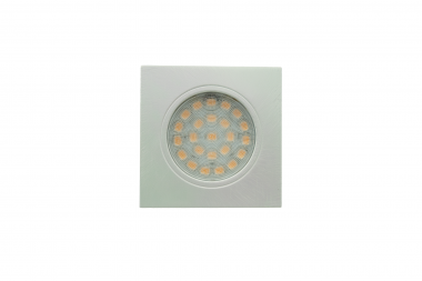 Recessed square furniture luminaire, 1.8 W, aluminium
